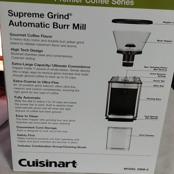 CRISINART COFFEE GRINDER  NEW - Picture 3 of 6